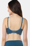 Amante Padded Non Wired Full Coverage Super Support Bra - Gebralta Blue — thumbnail 3